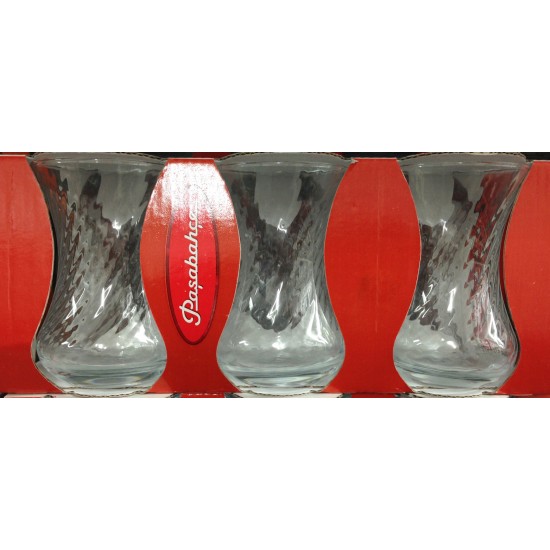 Paşabahçe 6li İnce Belli Çay Bardağı Optikli 42781 - TURKISH ONLINE MARKET UK - £3.99
