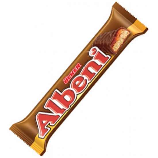 Ulker Albeni Milk Chocolate Coated Bar With Caramel & Biscuits - TURKISH ONLINE MARKET UK - £0.59