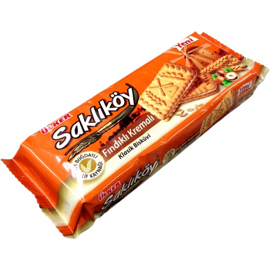 Ulker Saklikoy Hazelnut Cream Classic Biscuits - TURKISH ONLINE MARKET UK - £0.59