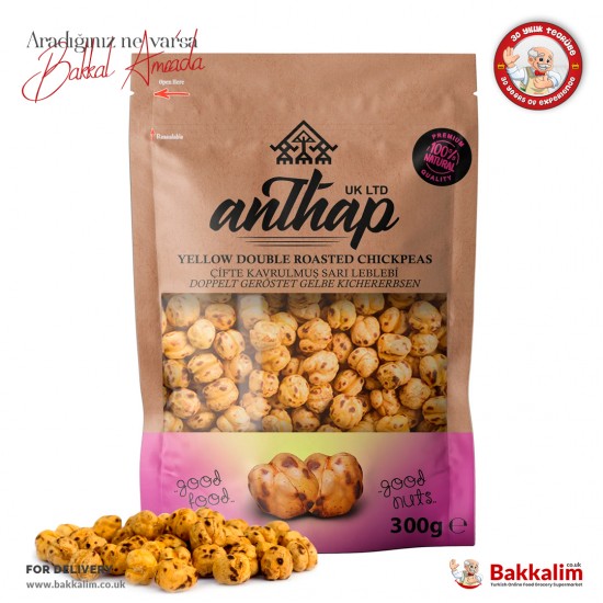 Anthap Yellow Chickpeas Double Roasted 300 G - TURKISH ONLINE MARKET UK - £3.29
