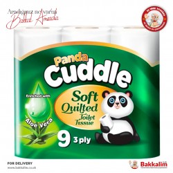 Panda Cuddle Soft Toilet Paper Aloe Vera Scented 9 Rolls
