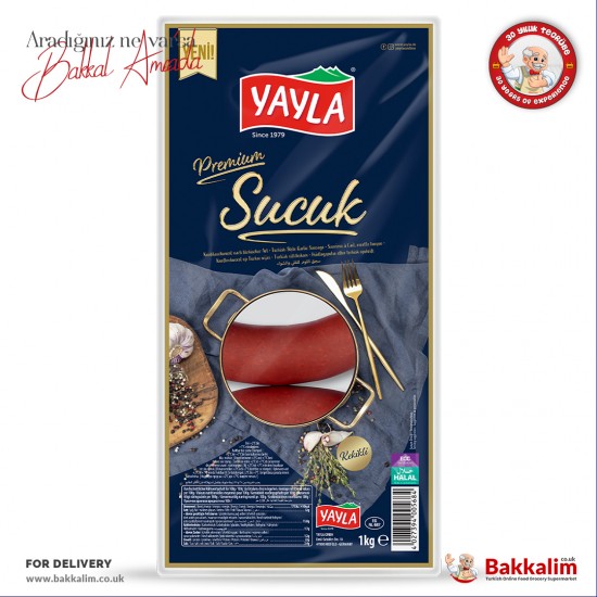 Yayla Premium Turkish Style Sucuk Kangal Garlic Sausage 1000 G - TURKISH ONLINE MARKET UK - £18.99