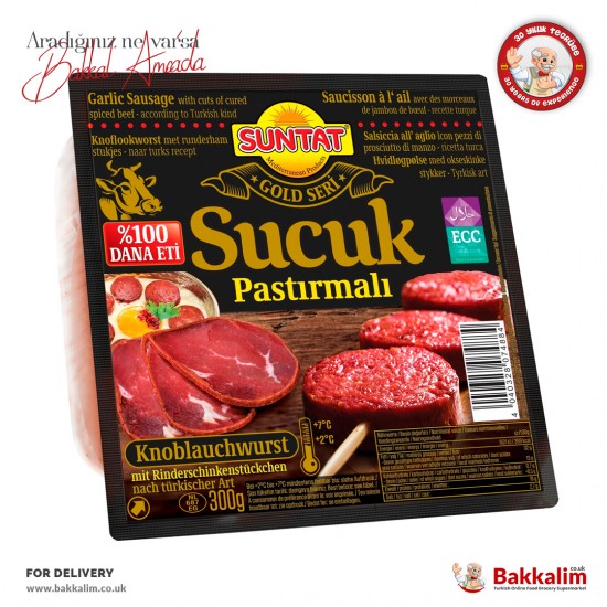 Suntat Pastrami-Style Garlic Sausage 100% Beef 300 G