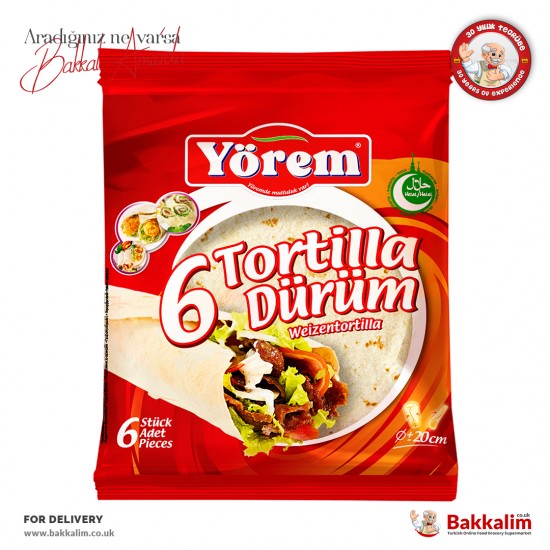 Yorem Tortilla Bread 20 Cm 6 Pcs - TURKISH ONLINE MARKET UK - £1.69