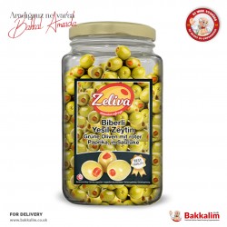 Zeliva Stuffed Red Pepper Green Olives 400 G