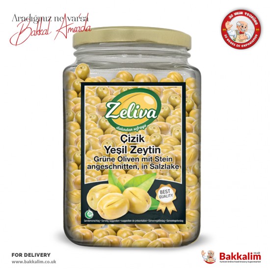 Zeliva Scratched Green Olives 400 G