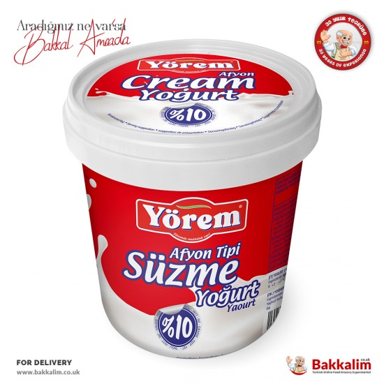 Yorem Afyon Type Cream Yoghurt 1000 G - TURKISH ONLINE MARKET UK - £3.69