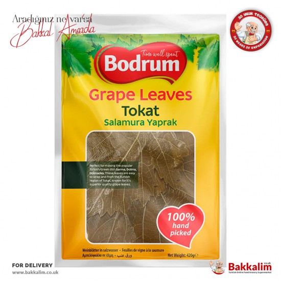 Bodrum Tokat Salamura Asma Yaprak 420 Gr - TURKISH ONLINE MARKET UK - £4.39