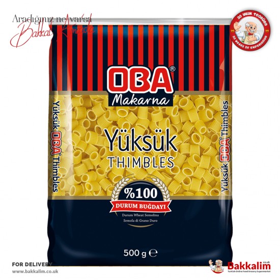 Oba 400 G Thimbles Pasta - TURKISH ONLINE MARKET UK - £0.89