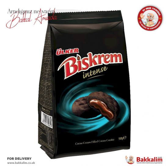 Ülker Biskrem İntense Kakao Krema Dolgulu Kakaolu Kurabiye 160 Gr - TURKISH ONLINE MARKET UK - £1.79