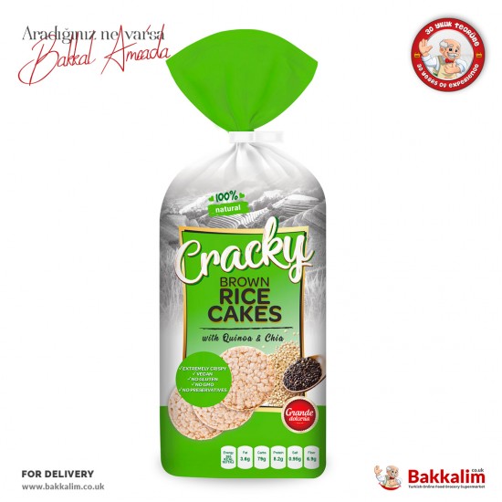 Grande Dolceria Cracky Kinoalı Kahverengi Pirinç Kek 120 Gr