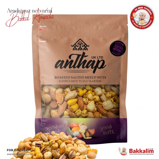 Anthap Mixed Nuts Roasted And Salted 300 G - TURKISH ONLINE MARKET UK - £5.59