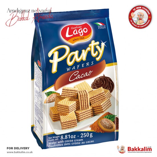 Lago Party Wafers With Cocoa Cream 250 G - TURKISH ONLINE MARKET UK - £2.39
