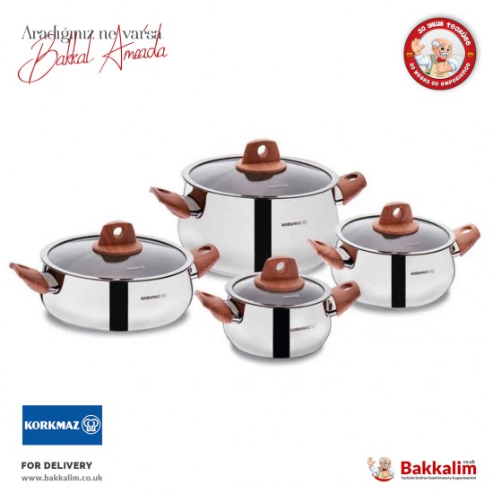 Korkmaz Cibana 8 Pieces Cookware Set A1953 - TURKISH ONLINE MARKET UK - £129.99