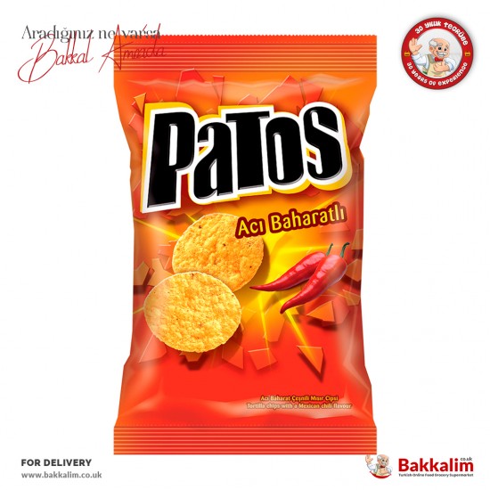 Patos Hot Spicy Flavoured  Corn Chips 167 G