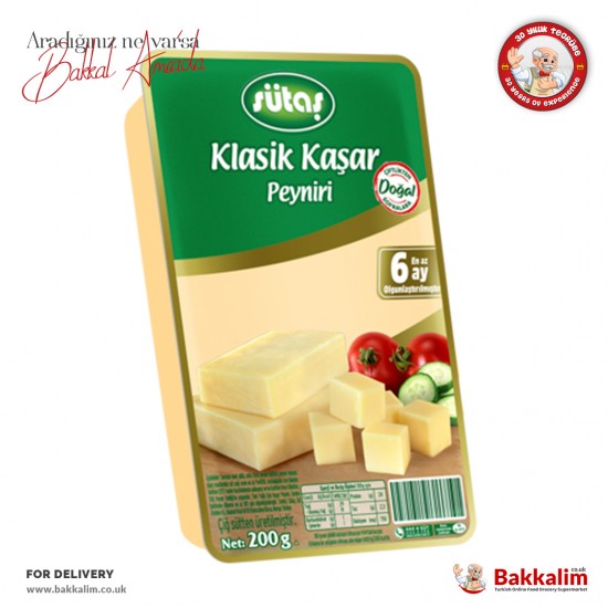 Sutas Classic Kashkaval Cheese 200 G - TURKISH ONLINE MARKET UK - £2.49