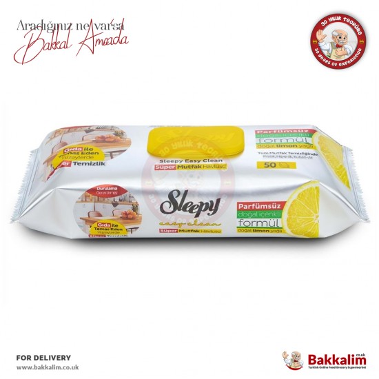 Sleepy Limon Yağlı Mutfak Temizlik Havlusu 50 Yaprak