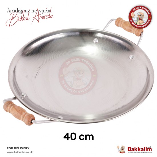 Yakut 40 Cm Steel Frying - Roasting Pan Stainless Steel Yakut 40 Cm Steel Frying - Roasting Pan Stainless Steel