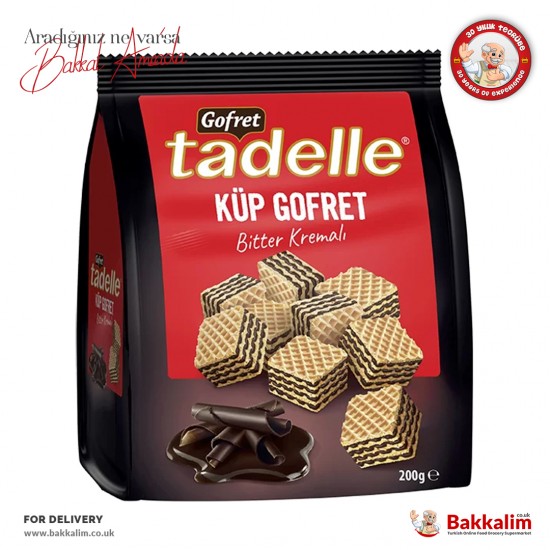 Tadelle Dark Chocolate Cream Wafer Cubes 200 G - TURKISH ONLINE MARKET UK - £3.19