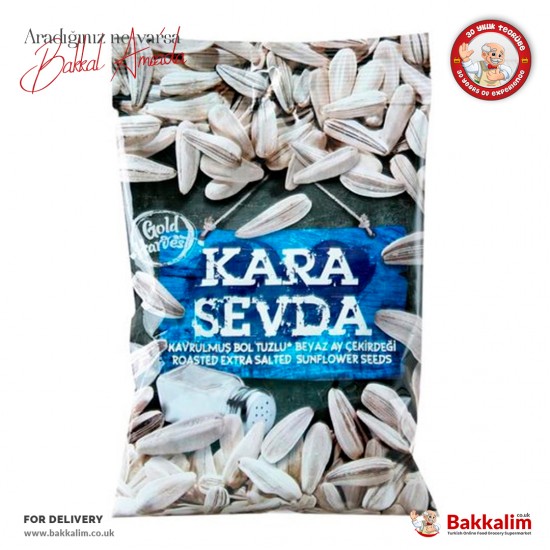 Kara Sevda White Sunflower Seeds Roasted And Extra Salted 150 G - TURKISH ONLINE MARKET UK - £1.19