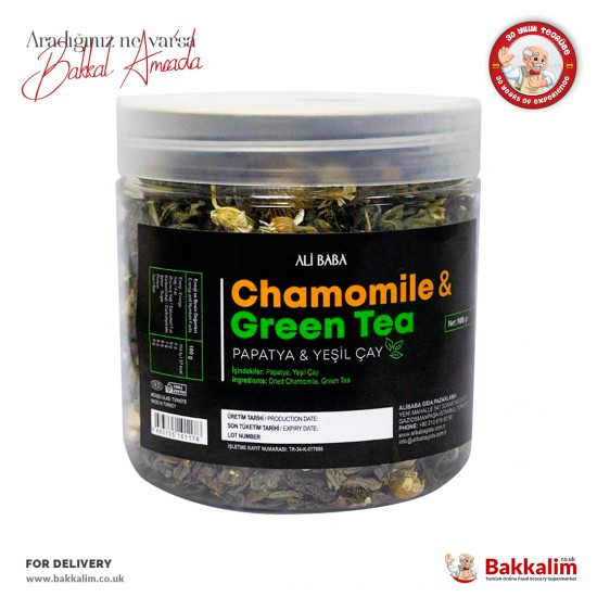 Ali Baba Chamomile And Green Herbal Tea 100 G - TURKISH ONLINE MARKET UK - £4.99