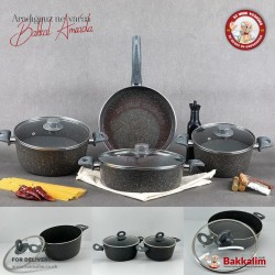 Avangarda Non Stick Aluminium - Granite Set 7 Pcs