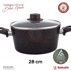 Avangarda 28 Cm Deep Cooking Pot Non Stick Aluminium - Granite