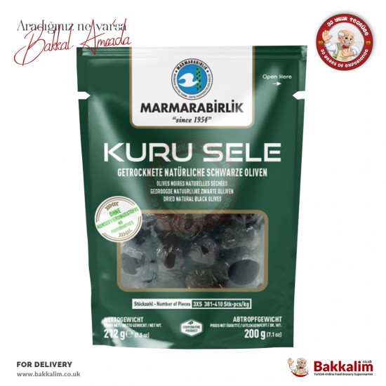 Marmarabirlik 3XS Dried Natural Black Olives N200 G