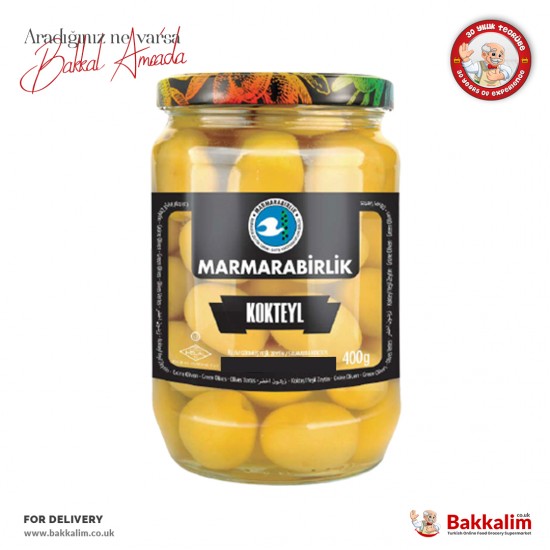 Marmarabirlik 4XL Cocktail Green Olives Net 400 G - TURKISH ONLINE MARKET UK - £3.19