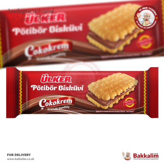 Ulker Cokokrem Cream-Filled Sandwich Petit Beurre Biscuits 229 G