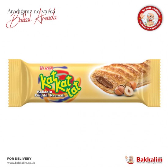 Ulker Kat Kat Tat Cocoa Hazelnut Cream Filling Bar 25 G