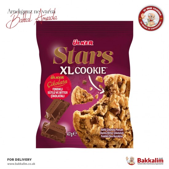 Ulker Stars XL Cookie Chocolate With Hazelnut Milky And Bitter Chocolate 47 G