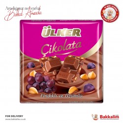 Ulker Milk Chocolate With Hazelnut And Raisin 65 G