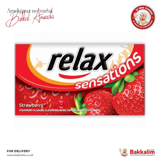 Relax Sensations Strawberry Chewing Gum 27 G - TURKISH ONLINE MARKET UK - £1.19