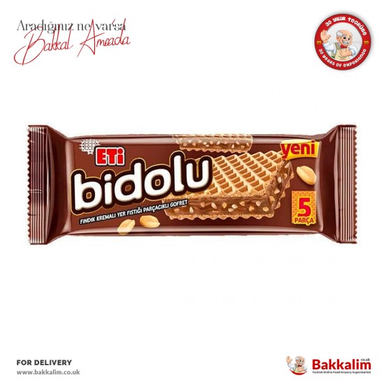 Eti Bidolu Hazelnut Cream And Peanut Chunk Wafer 81 G