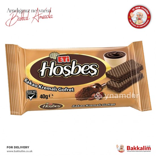 Eti Hosbes Wafer With Cocoa Cream 40 G - TURKISH ONLINE MARKET UK - £0.79