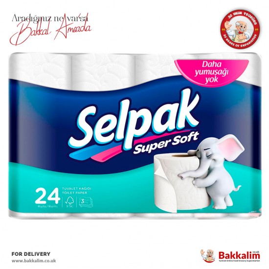 Selpak Super Soft Toilet Paper 24 Rolls 3 Ply