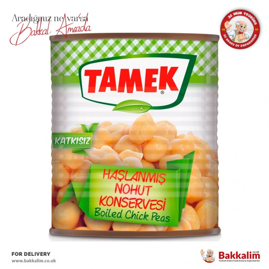 Tamek Boiled Chickpeas 800 G - TURKISH ONLINE MARKET UK - £2.39