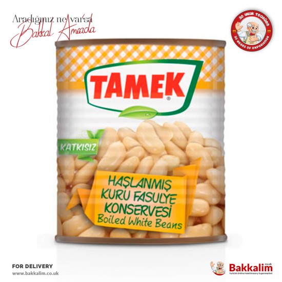 Tamek Boiled White Beans 800 G - TURKISH ONLINE MARKET UK - £2.39