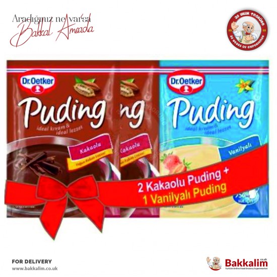Dr. Oetker Puding Pack 2 Pack Cocoa + 1 Pack Vanilla Total 3 Packs