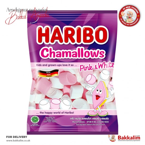 Haribo 70 G Chamallows Pink And White - TURKISH ONLINE MARKET UK - £1.39