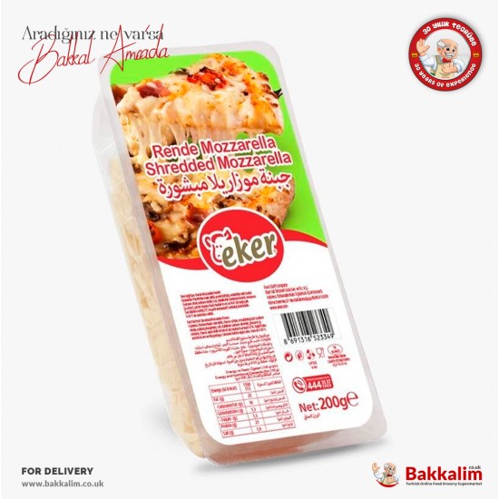 Eker Shredded Mozzarella Cheese 200 G