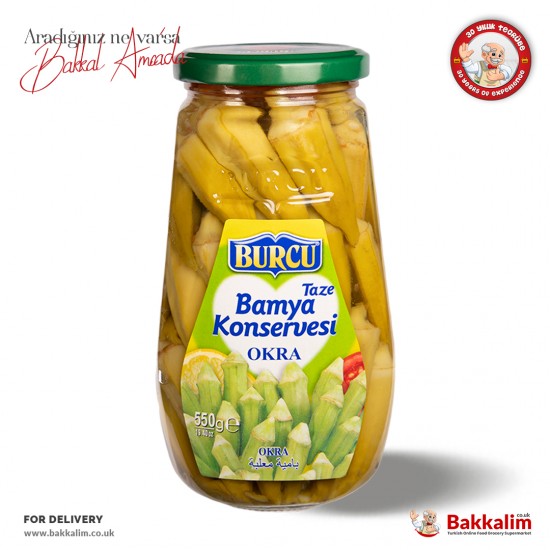 Burcu Canned Fresh Okra 550 G - TURKISH ONLINE MARKET UK - £4.29