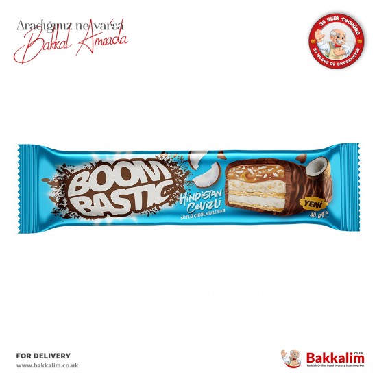 Boombastic Hindistan Cevizli Sütlü Çikolatalı Bar 40 Gr