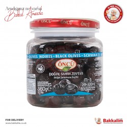 Oncu M-S Natural Black Olives 360 G