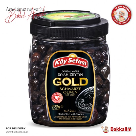 Köy Sefası 800 Gr Gold Mega Doğal Siyah Zeytin - TURKISH ONLINE MARKET UK - £6.19