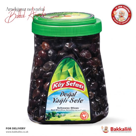 Koy Sefasi 700 G Natural Black Olives With Oil - TURKISH ONLINE MARKET UK - £5.99