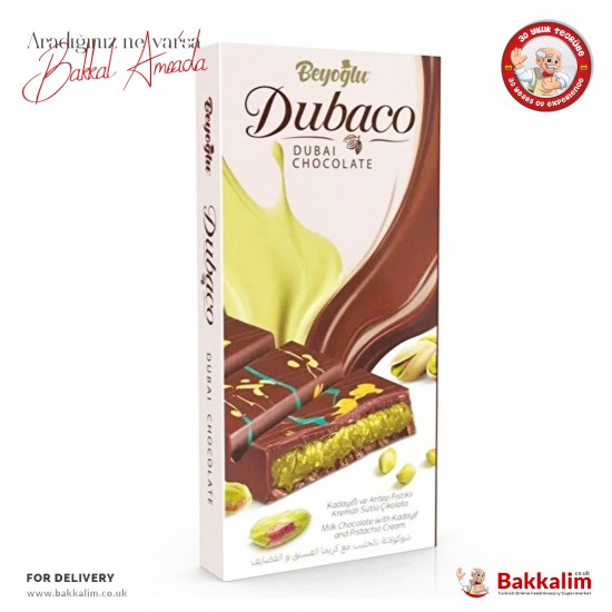 Beyoglu Dubai Style Kadayif Chocolate With Pistachio 200 G