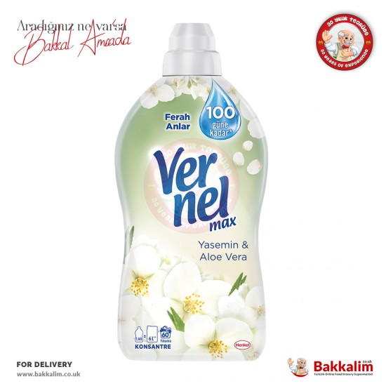 Vernel Max Jasmin And Aloe Vera Concentrated Fabric Softener 1440 Ml