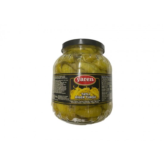 Yaren Sweet Pepper Pickles  Net  Weight 1600g Drained Weight 800g - TURKISH ONLINE MARKET UK - £3.49